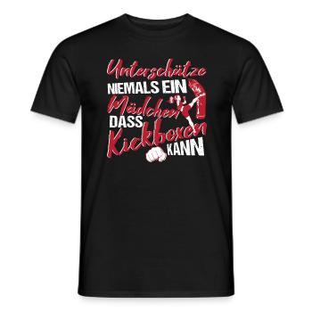 Kickboxen Mädchen Kampfsport Boxen - Männer T-Shirt - Schwarz - Vorne - AI Model Male 178 light (178cm)