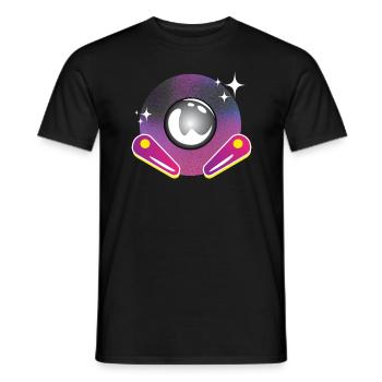 Pinball Arcade Retro Games - Men's T-Shirt - black - Front - AI Model Male 178 light (178cm)
