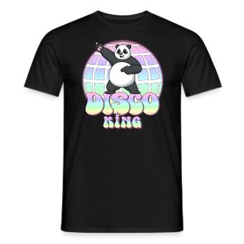 Discoking Panda Disco Ball Disco Ball Disco King Années 70 - T-shirt homme - noir - Devant - AI Model Male 178 light (178cm)