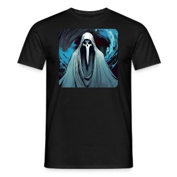 Fantôme maléfique et effrayant - T-shirt homme - noir - Devant - AI Model Male 178 light (178cm)