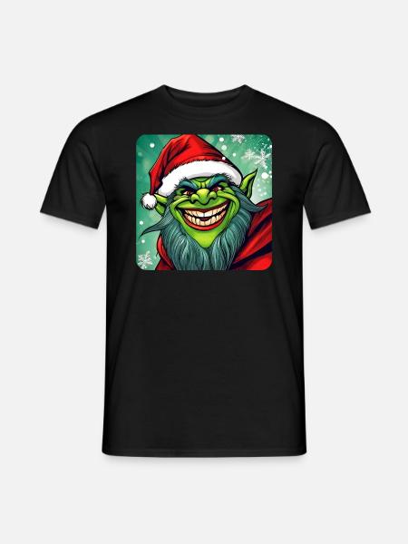 Evil Christmas Troll - Men's T-Shirt - black