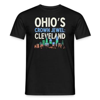 Cleveland State Ohio USA America United States - Men's T-Shirt - black - Front - AI Model Male 178 light (178cm)