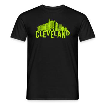 Cleveland State Ohio USA America United States - Men's T-Shirt - black - Front - AI Model Male 178 light (178cm)