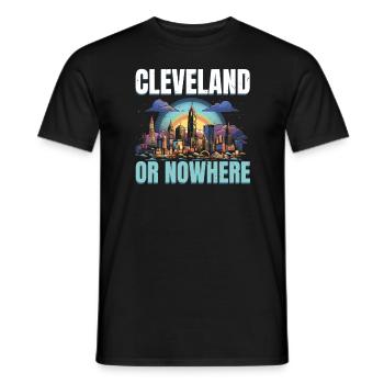 Cleveland State Ohio USA America United States - Men's T-Shirt - black - Front - AI Model Male 178 light (178cm)