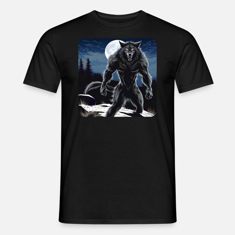 Unheimlicher Werwolf - Männer T-Shirt - Schwarz