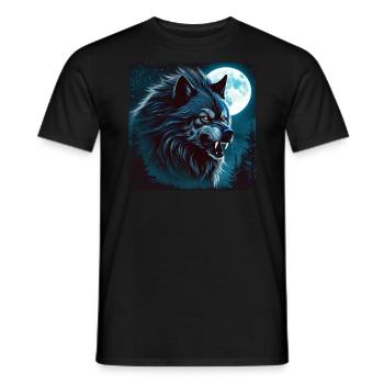 Big Bad Wild Wolf - Men's T-Shirt - black - Front - AI Model Male 178 light (178cm)