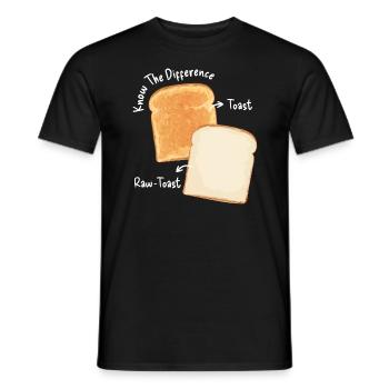 Toast Difference Bread Toast Breakfast - Men's T-Shirt - black - Front - AI Model Male 178 light (178cm)