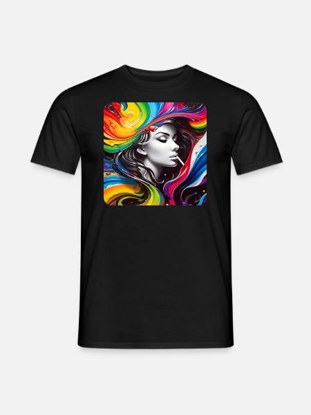 Cool Graffiti Woman - Men's T-Shirt - black