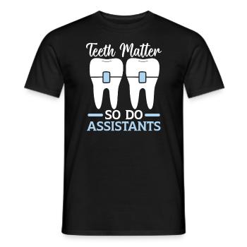 Kieferorthopädischer Assistent Beruf Zahnarzt Zahnarzt - Männer T-Shirt - Schwarz - Vorne - AI Model Male 178 light (178cm)