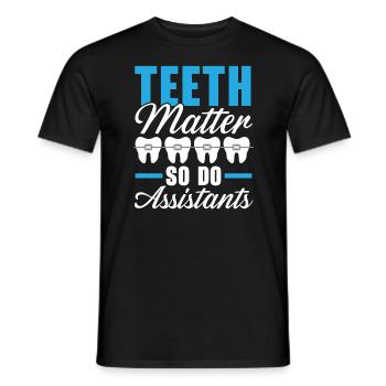 Kieferorthopädischer Assistent Beruf Zahnarzt Zahnarzt - Männer T-Shirt - Schwarz - Vorne - AI Model Male 178 light (178cm)