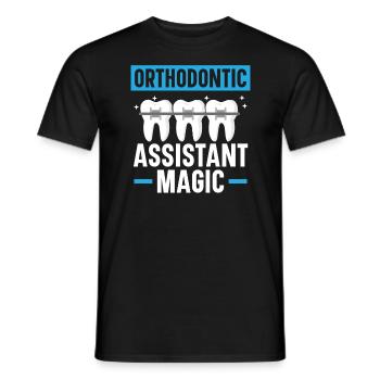 Kieferorthopädischer Assistent Beruf Zahnarzt Zahnarzt - Männer T-Shirt - Schwarz - Vorne - AI Model Male 178 light (178cm)