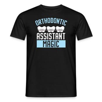 Kieferorthopädischer Assistent Beruf Zahnarzt Zahnarzt - Männer T-Shirt - Schwarz - Vorne - AI Model Male 178 light (178cm)