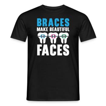 Kieferorthopädischer Assistent Beruf Zahnarzt Zahnarzt - Männer T-Shirt - Schwarz - Vorne - AI Model Male 178 light (178cm)