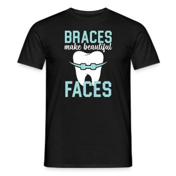 Kieferorthopädischer Assistent Beruf Zahnarzt Zahnarzt - Männer T-Shirt - Schwarz - Vorne - AI Model Male 178 light (178cm)