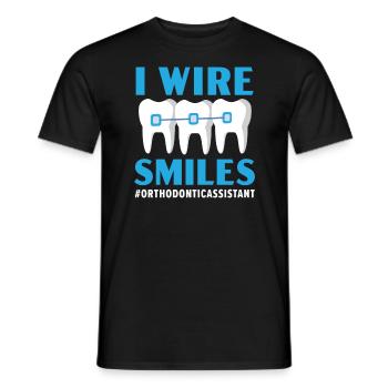 Emploi d’assistant orthodontique Dentiste dentaire - T-shirt homme - noir - Devant - AI Model Male 178 light (178cm)