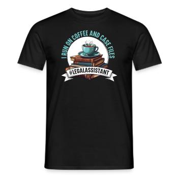 Assistante juridique Profession d’étudiante en droit Parajuriste - T-shirt homme - noir - Devant - AI Model Male 178 light (178cm)