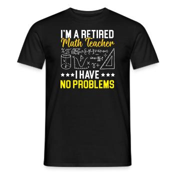 Professeur de mathématiques à la retraite Retraite des mathématiques - T-shirt homme - noir - Devant - AI Model Male 178 light (178cm)