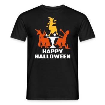 Hexenparty zur gruseligen Halloween-Nacht - Männer T-Shirt - Schwarz - Vorne - AI Model Male 178 light (178cm)
