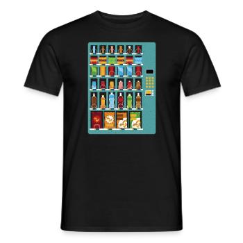 Distributeurs automatiques de boissons - T-shirt homme - noir - Devant - AI Model Male 178 light (178cm)