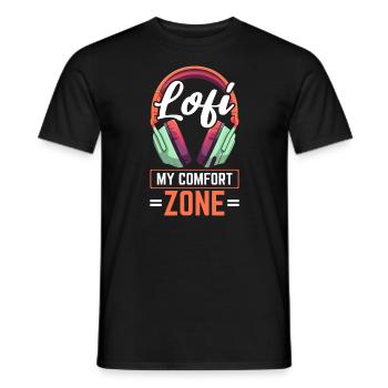 Lofi Music Lover Low Fidelity Japanese Aesthetic - Men's T-Shirt - black - Front - AI Model Male 178 light (178cm)