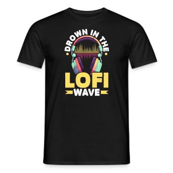 Lofi Music Lover Low Fidelity Japanese Aesthetic - Men's T-Shirt - black - Front - AI Model Male 178 light (178cm)