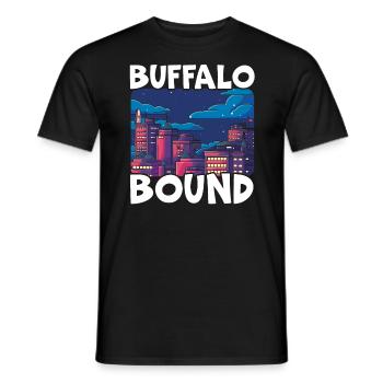Buffalo City, New York, États-Unis, États-Unis, États-Unis - T-shirt homme - noir - Devant - AI Model Male 178 light (178cm)