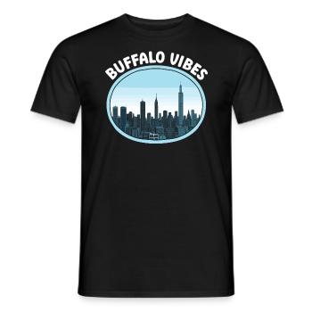 Buffalo City, New York, États-Unis, États-Unis, États-Unis - T-shirt homme - noir - Devant - AI Model Male 178 light (178cm)