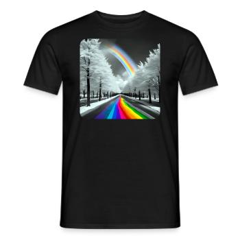 Arc-en-ciel dans la ville - T-shirt homme - noir - Devant - AI Model Male 178 light (178cm)