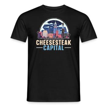 Philadelphia City, Pennsylvania, Vereinigte Staaten - Männer T-Shirt - Schwarz - Vorne - AI Model Male 178 light (178cm)