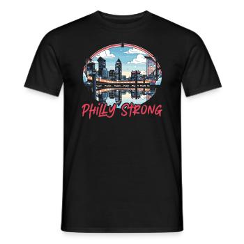 Philadelphia City, Pennsylvania, Vereinigte Staaten - Männer T-Shirt - Schwarz - Vorne - AI Model Male 178 light (178cm)