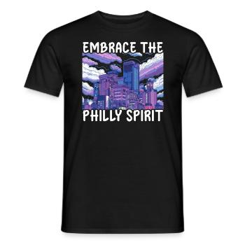 Philadelphia City, Pennsylvania, Vereinigte Staaten - Männer T-Shirt - Schwarz - Vorne - AI Model Male 178 light (178cm)