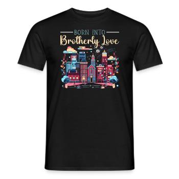 Philadelphia City Pennsylvania USA United States - Men's T-Shirt - black - Front - AI Model Male 178 light (178cm)