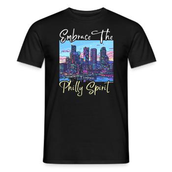 Philadelphia City, Pennsylvania, Vereinigte Staaten - Männer T-Shirt - Schwarz - Vorne - AI Model Male 178 light (178cm)