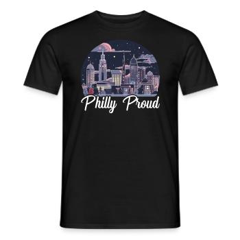 Philadelphia City, Pennsylvania, Vereinigte Staaten - Männer T-Shirt - Schwarz - Vorne - AI Model Male 178 light (178cm)