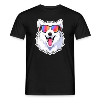 Samoyed Dog Lover Dog Groomer - Men's T-Shirt - black - Front - AI Model Male 178 light (178cm)