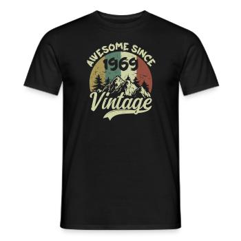 Millésime 1969 Cadeau D'anniversaire 1969 - T-shirt homme - noir - Devant - AI Model Male 178 light (178cm)