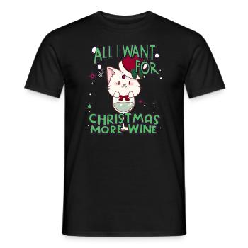 Vacances d’hiver Mignon Noël Party Cocktail - T-shirt homme - noir - Devant - AI Model Male 178 light (178cm)