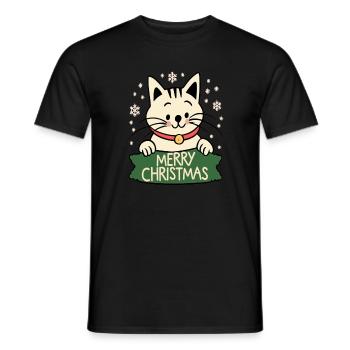 Costume de Noël rétro mignon vacances d’hiver - T-shirt homme - noir - Devant - AI Model Male 178 light (178cm)
