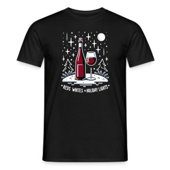 Noël Amateur de vin chaud - T-shirt homme - noir - Devant - AI Model Male 178 light (178cm)