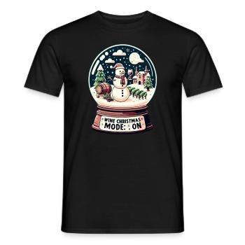 Red Wine Lovet Lustiges Weihnachtsparty Glühwein - Männer T-Shirt - Schwarz - Vorne - AI Model Male 178 light (178cm)