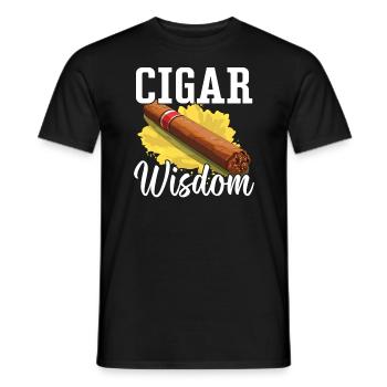 Fumer le cigare Fumée de tabac Cigare fumeur de cigarette - T-shirt homme - noir - Devant - AI Model Male 178 light (178cm)