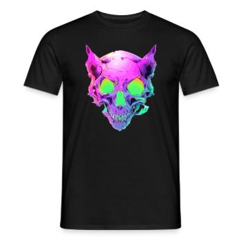 Festival de musique électronique Zombie Cat Rave - T-shirt homme - noir - Devant - AI Model Male 178 light (178cm)