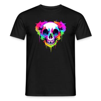 Trippy EDM Panda Techno Festival Rave - Männer T-Shirt - Schwarz - Vorne - AI Model Male 178 light (178cm)