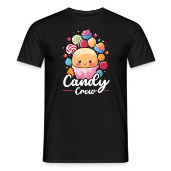 Süßigkeiten herstellen Süßigkeiten herstellen Süßigkeitenherstellung Ich liebe Süßigkeiten - Männer T-Shirt - Schwarz - Vorne - AI Model Male 178 light (178cm)