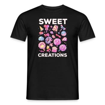 Süßigkeiten herstellen Süßigkeiten herstellen Süßigkeitenherstellung Ich liebe Süßigkeiten - Männer T-Shirt - Schwarz - Vorne - AI Model Male 178 light (178cm)