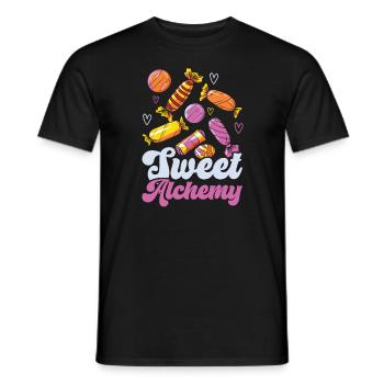 Fabrication de bonbons Fabricant de bonbons Fabrication de bonbons J’aime les bonbons - T-shirt homme - noir - Devant - AI Model Male 178 light (178cm)
