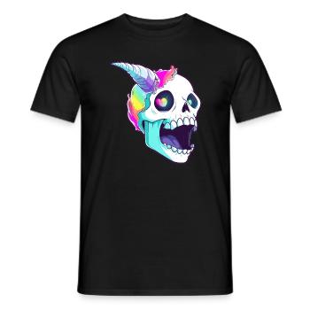 Skull Rock Festival Musique Heavy Arc-en-ciel - T-shirt homme - noir - Devant - AI Model Male 178 light (178cm)