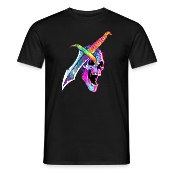 Rock Music Lover Heavy Metal Skull - Men's T-Shirt - black - Front - AI Model Male 178 light (178cm)