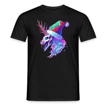 Fête de Noël Licorne vacances d’hiver Noël - T-shirt homme - noir - Devant - AI Model Male 178 light (178cm)