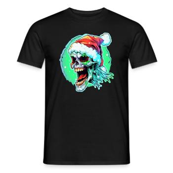 Christmas Zombie Winter Festival - Men's T-Shirt - black - Front - AI Model Male 178 light (178cm)